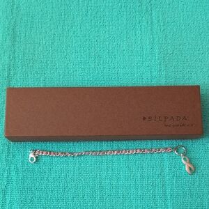 Silpada Silver Chain Bracelet with Pink Ribbon Charm